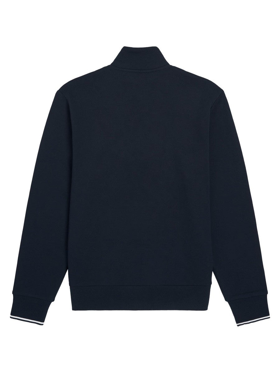 Felpa In Cotone a Mezza Zip