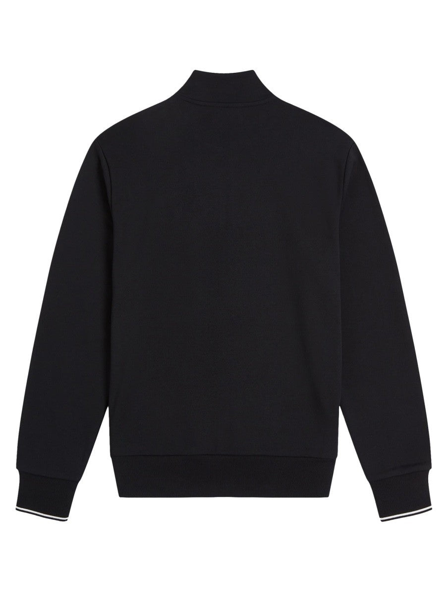 Felpa In Cotone a Mezza Zip