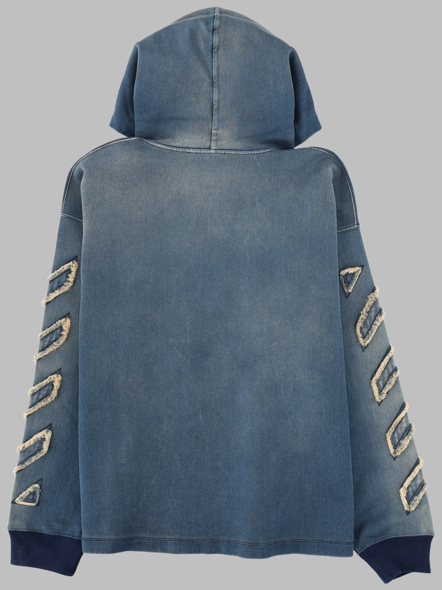 FELPA IN DENIM CON DETTAGLI "DIAG"