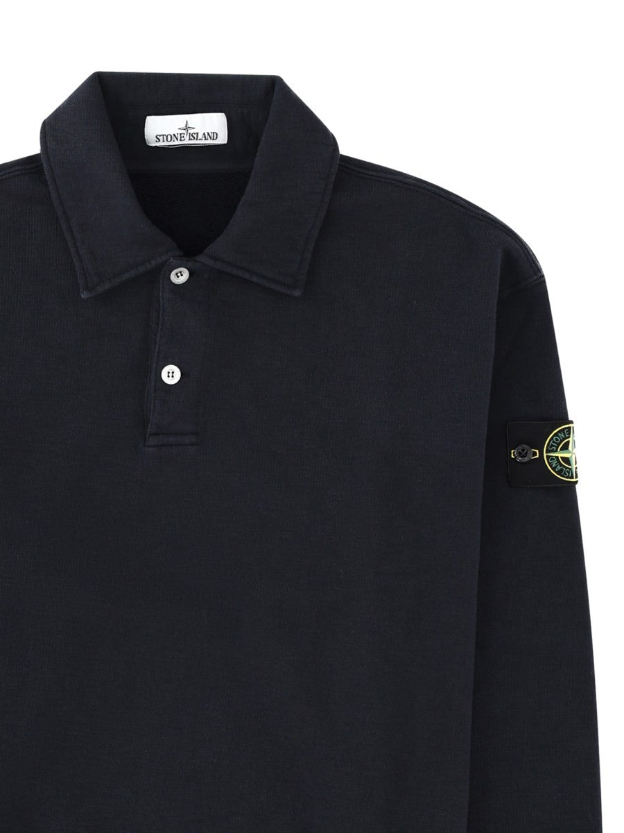 Felpa Oversize Con Colletto Polo