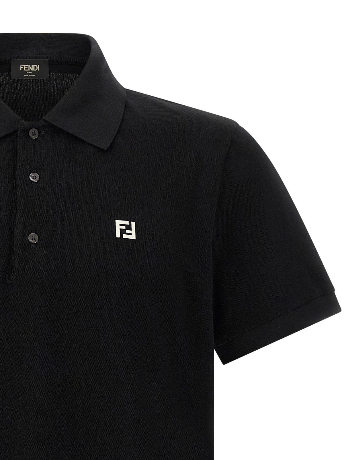 FF metallic logo polo shirt