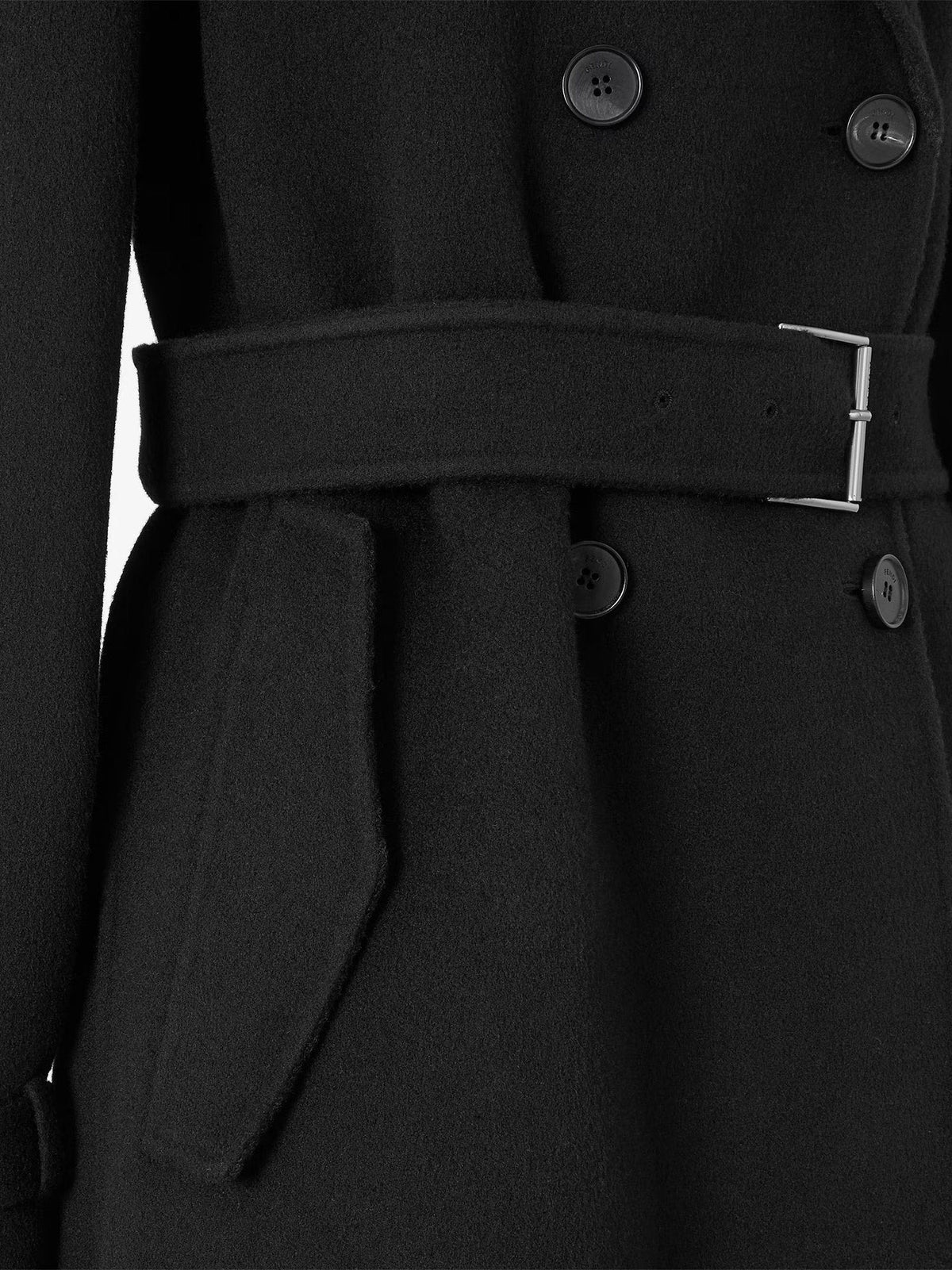 FF Zucca virgin wool midi coat
