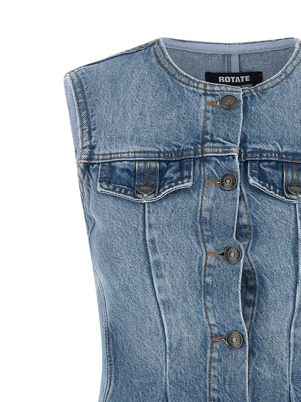 'Flared Denim' top