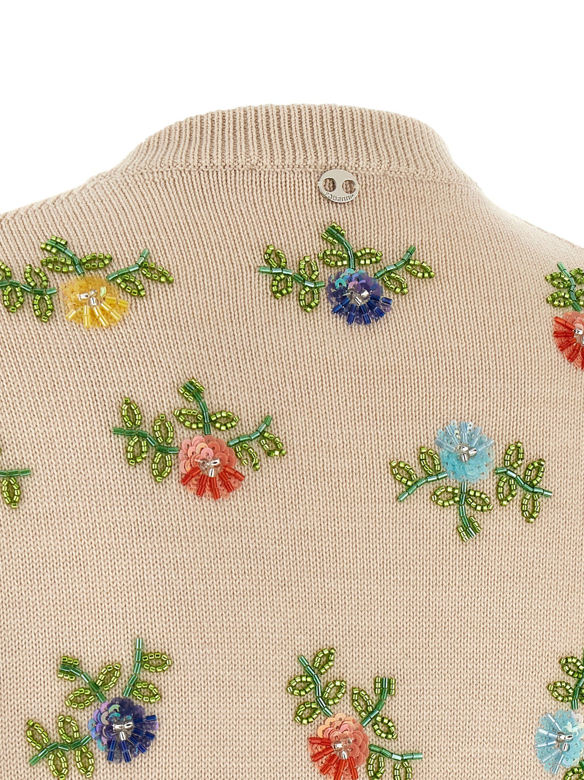 Floral embroidery cardigan