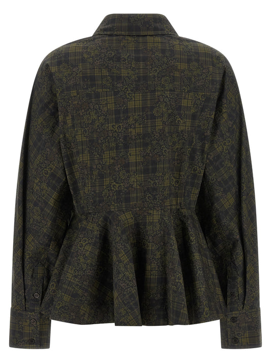 Floral tartan shirt
