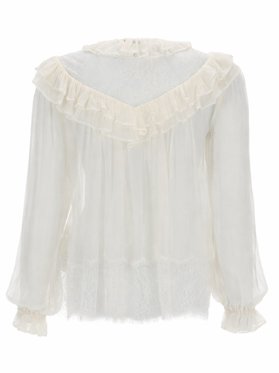 GEORGETTE BLOUSE WITH RUFFLES