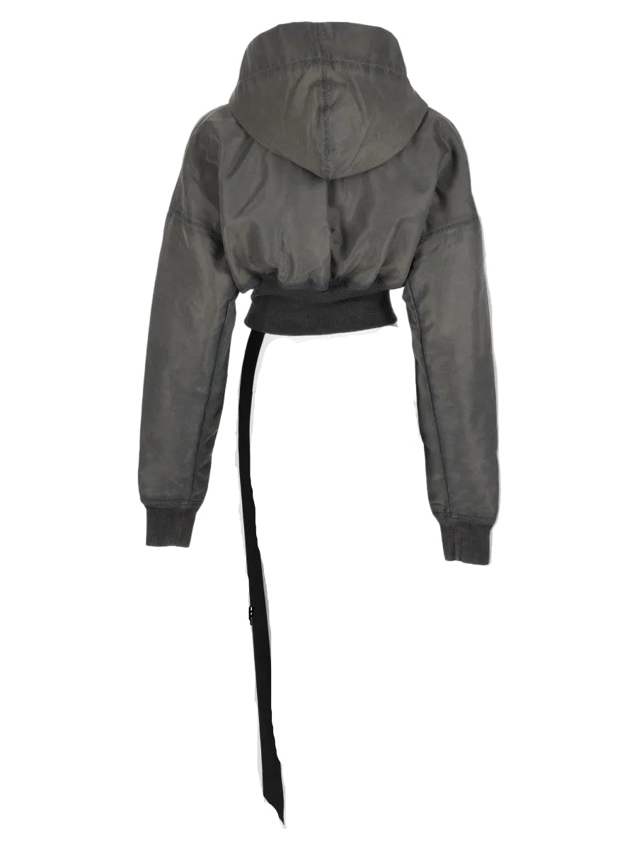 Giacca Cropped con Cappuccio