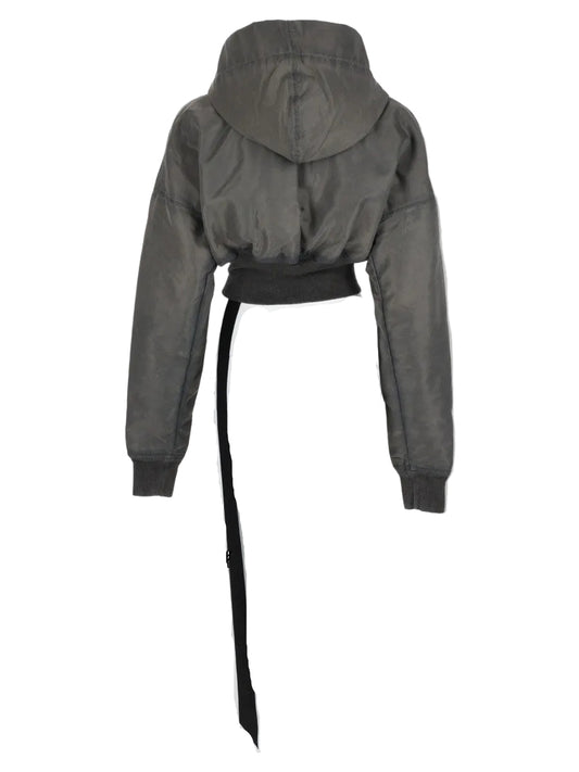Giacca Cropped con Cappuccio
