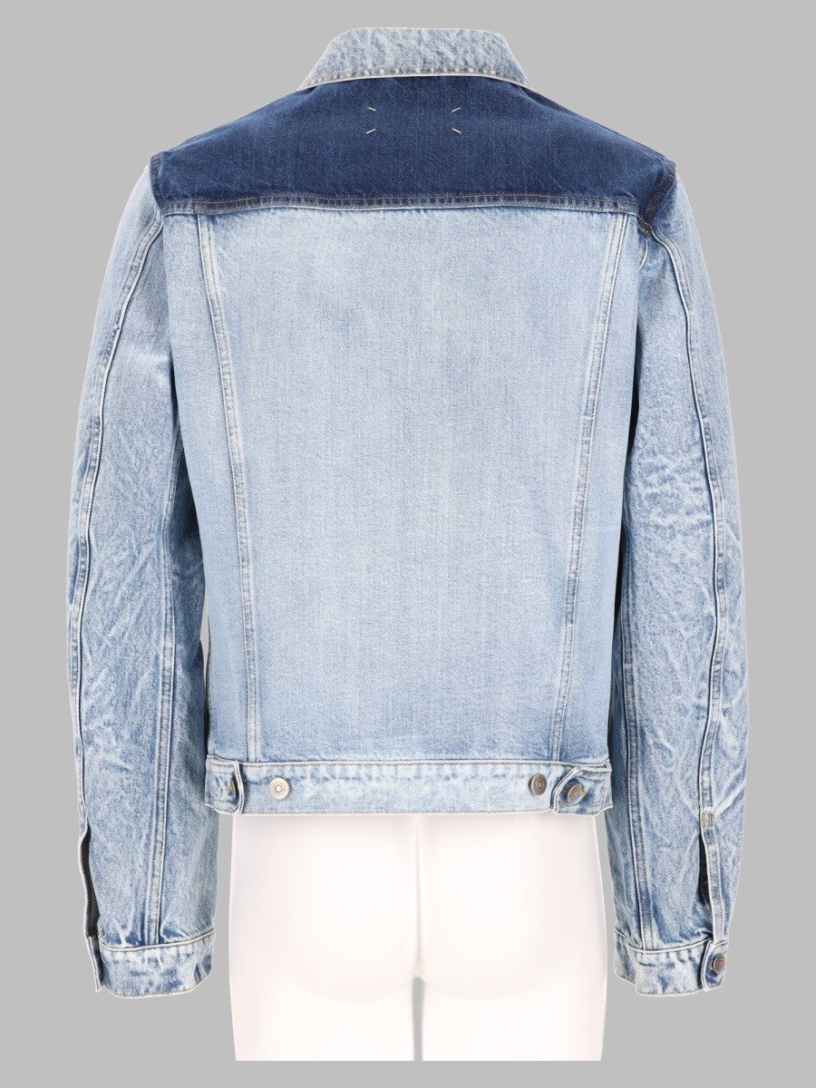 Giacca In Denim Effeto Patchwork