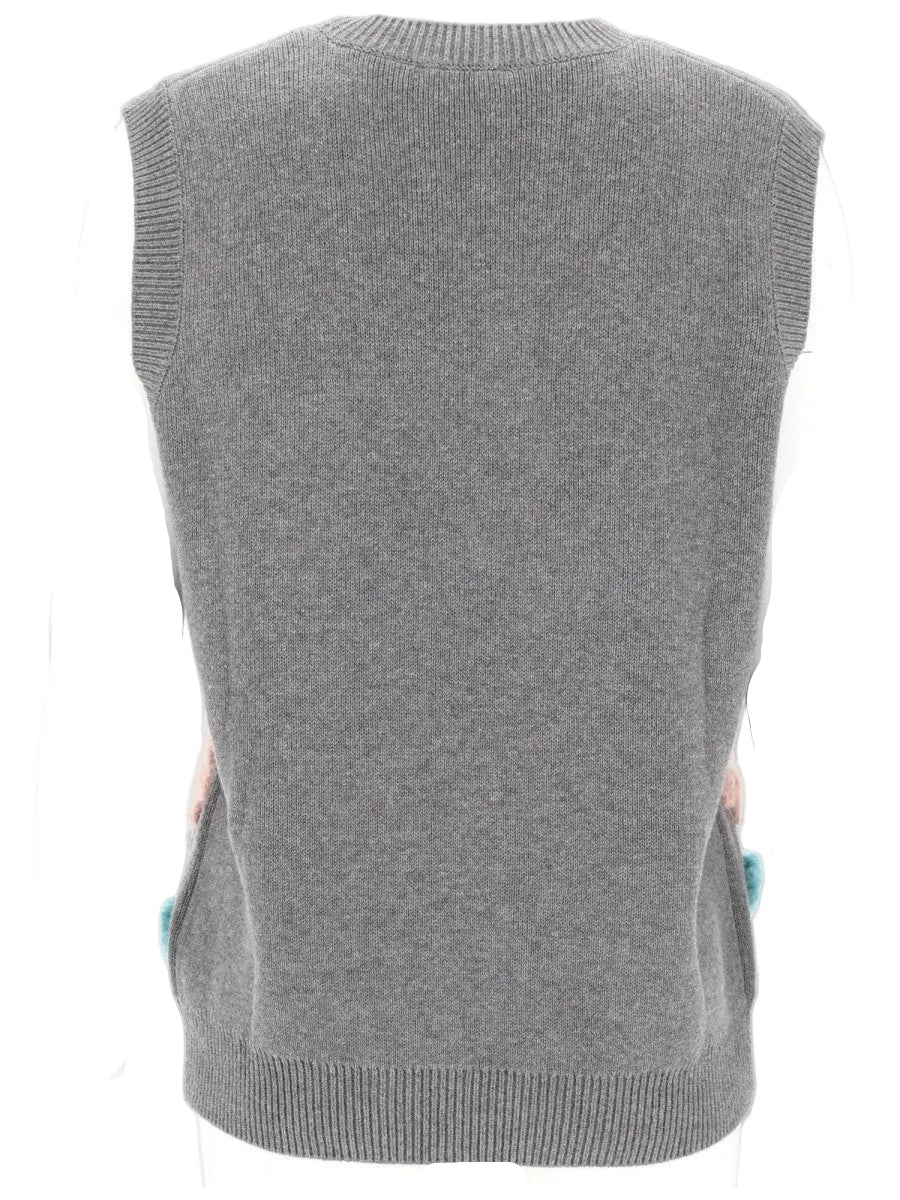 GILET CON APPLICAZIONI FLOREALI