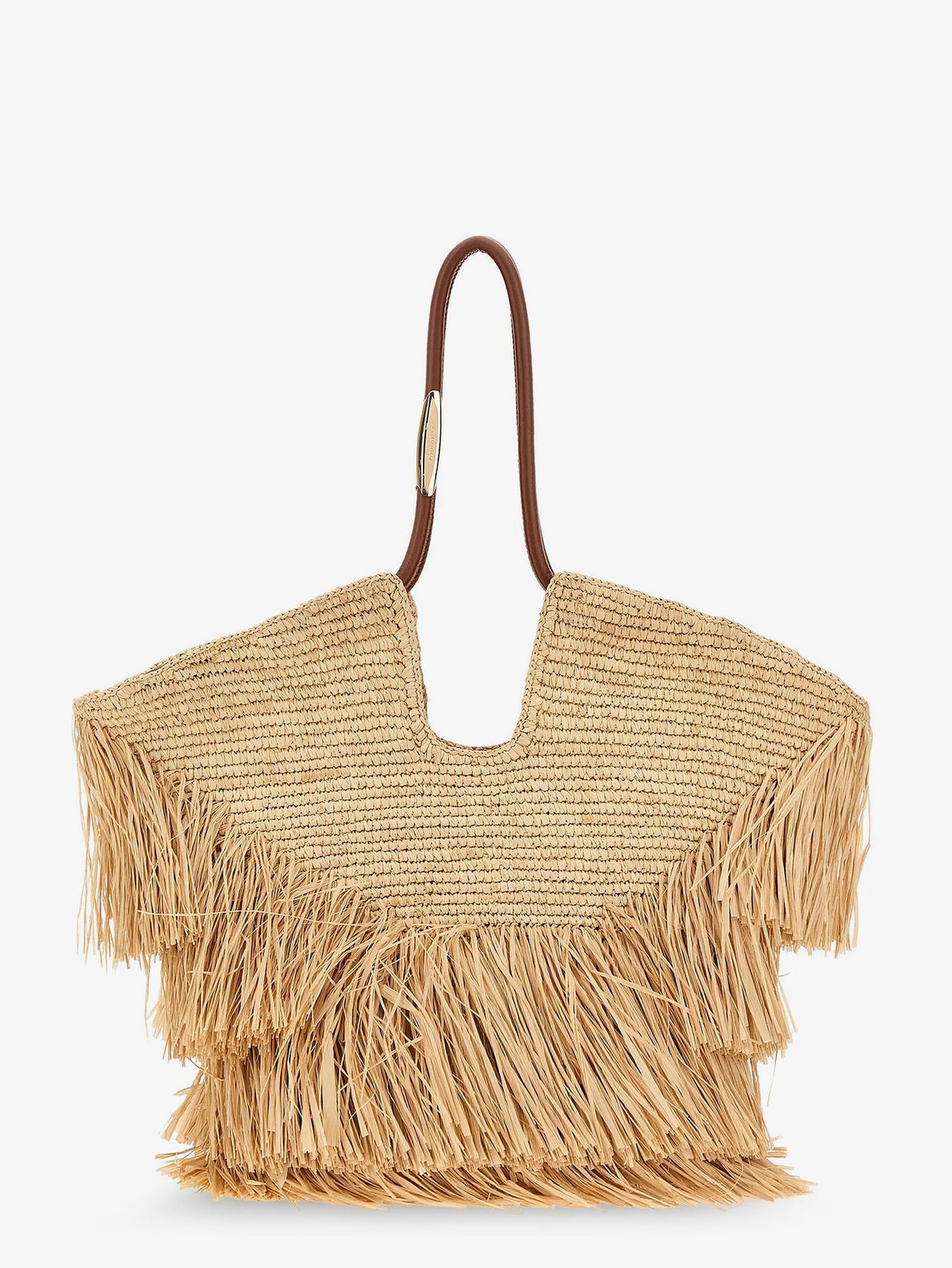 Goldentime raffia shoulder bag