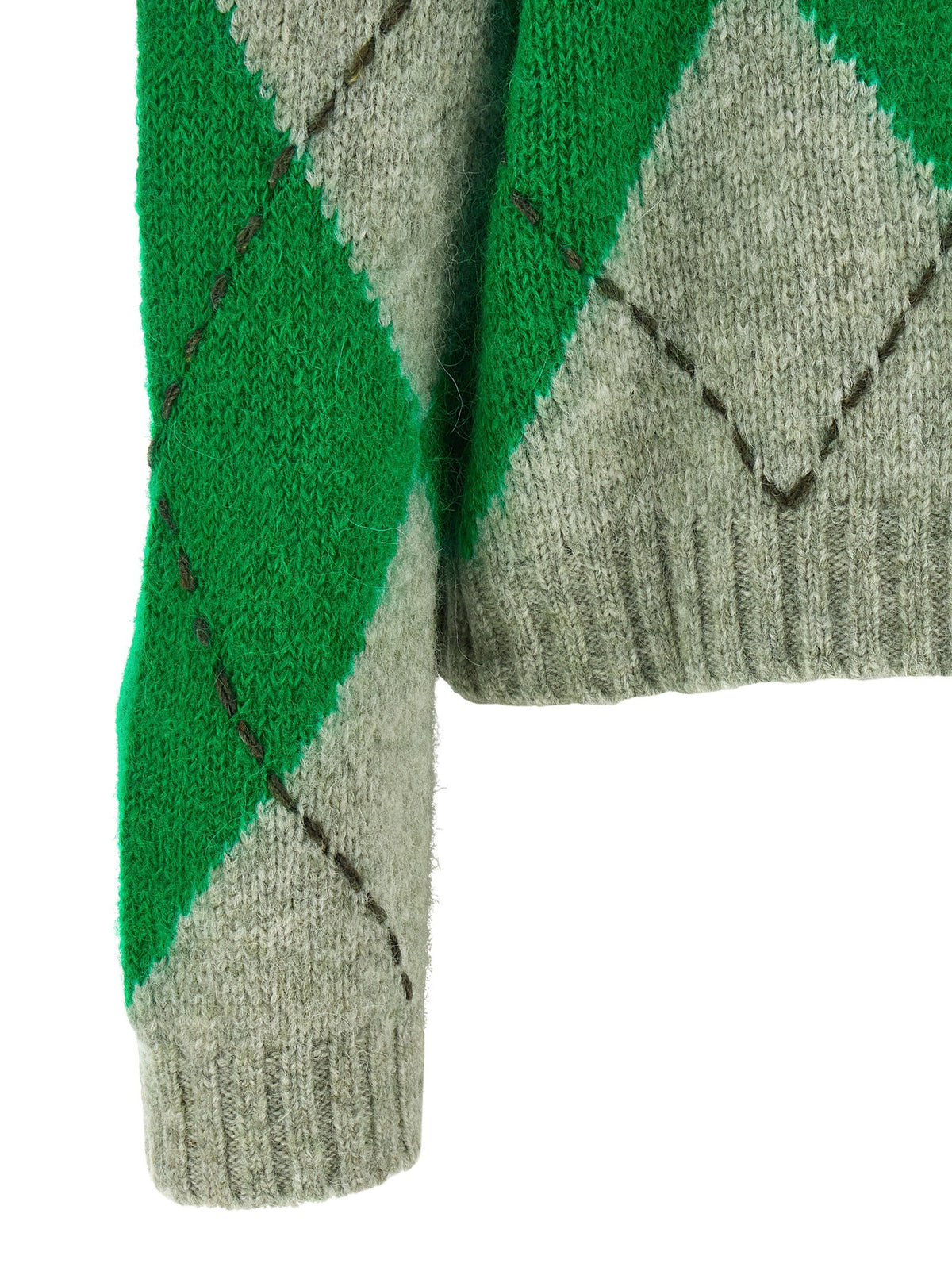 Green 'Big Argyle' sweater