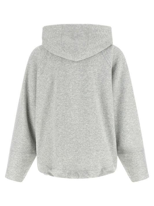 Grey scuba jersey hoodie