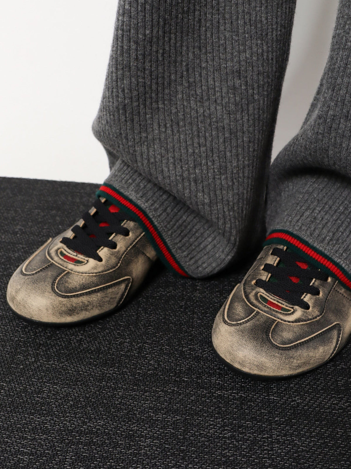 Gucci Shift délavé leather sneakers