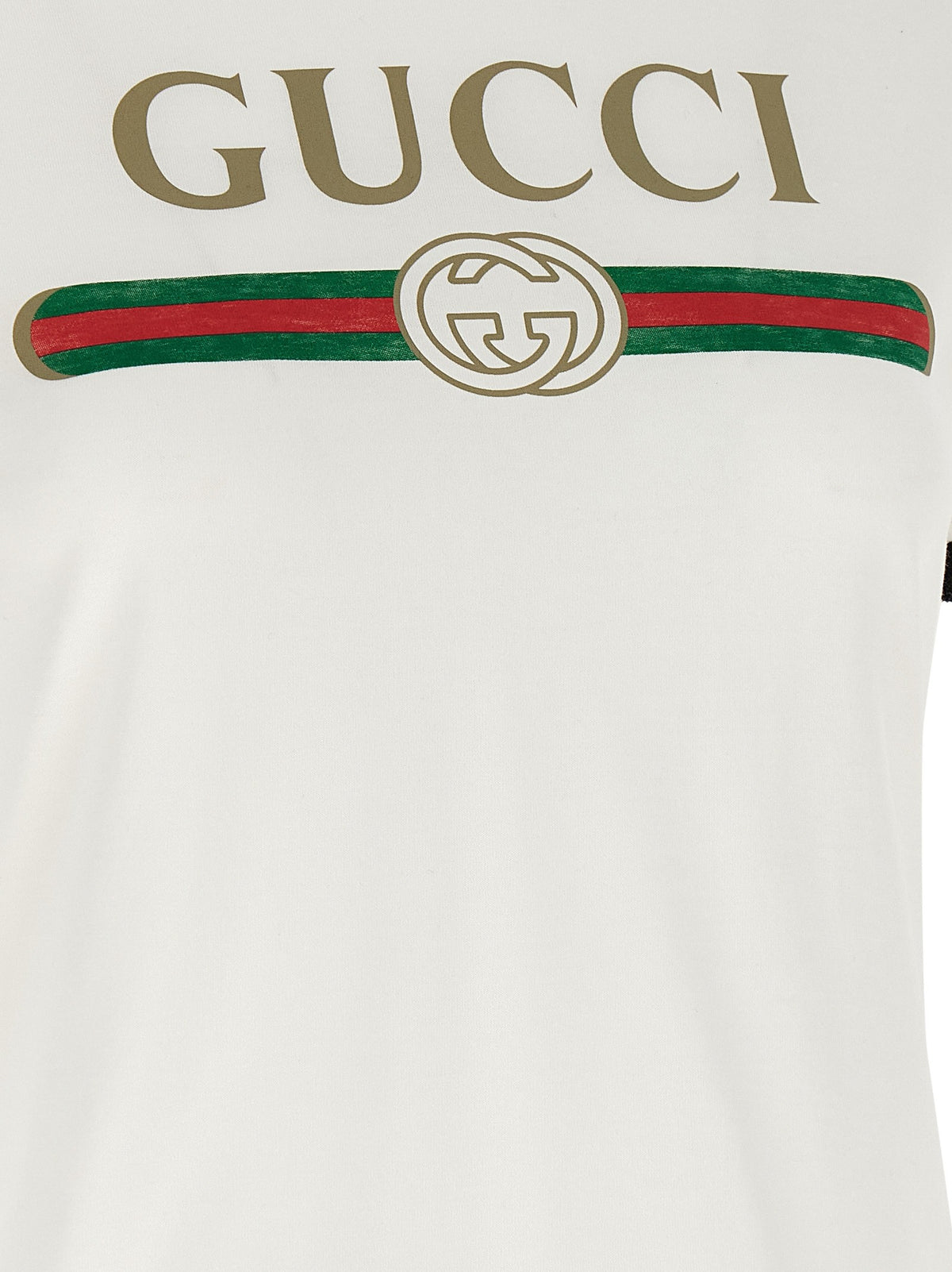 'Gucci Web' print T-shirt with 'Incrocio GG'