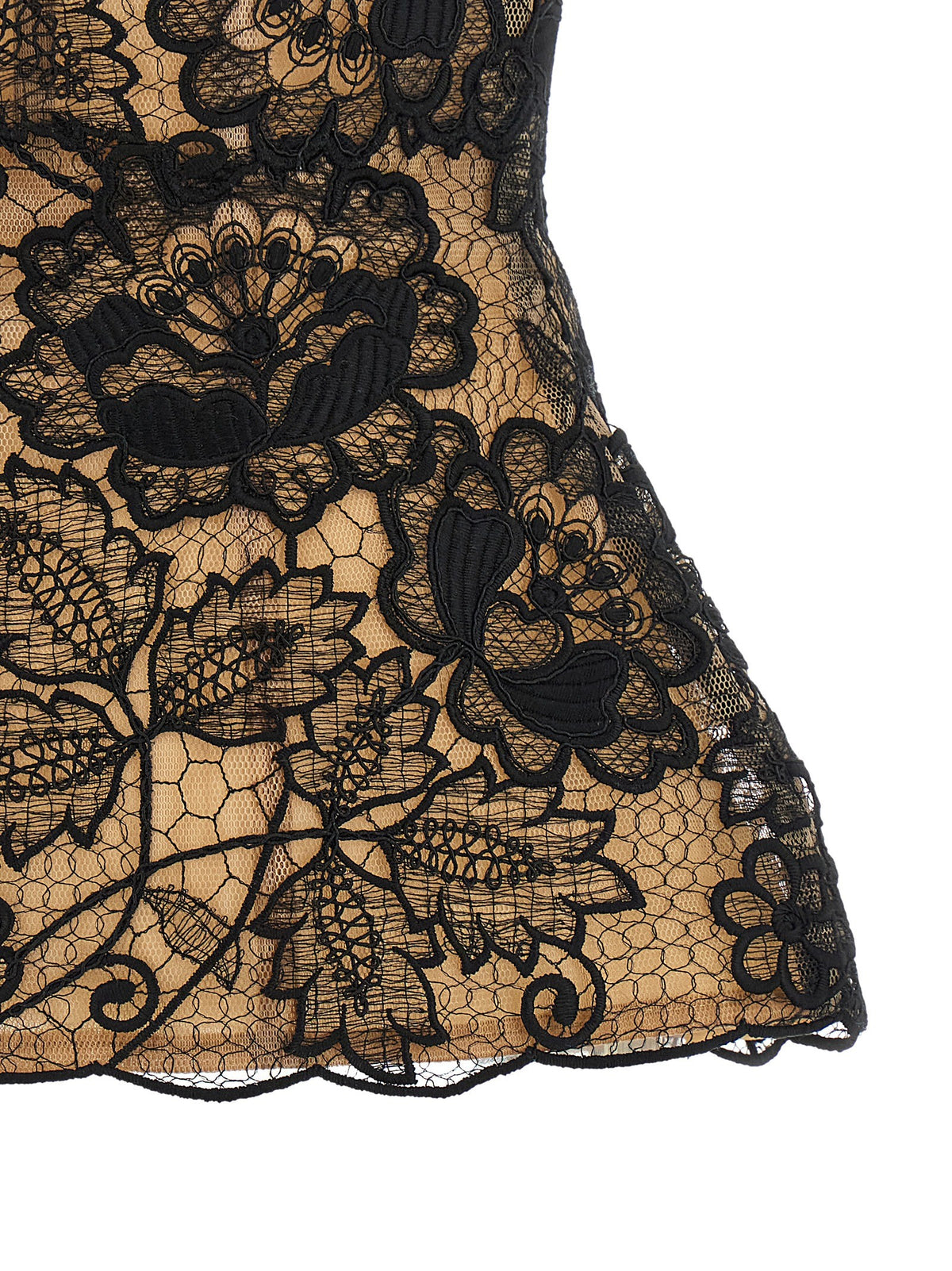 Guipure lace corset