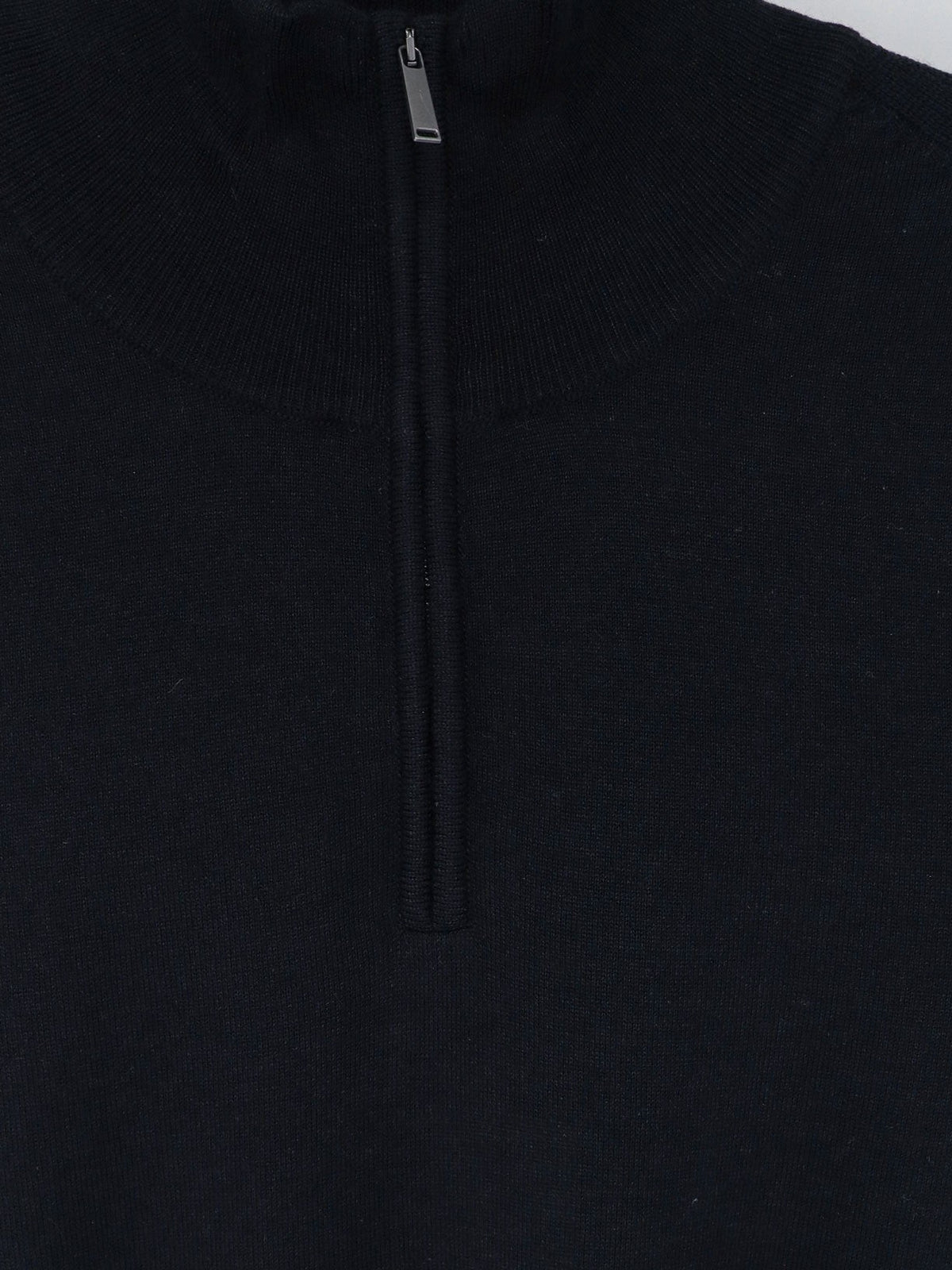 Half-zip cardigan in wool, silk and cashmere