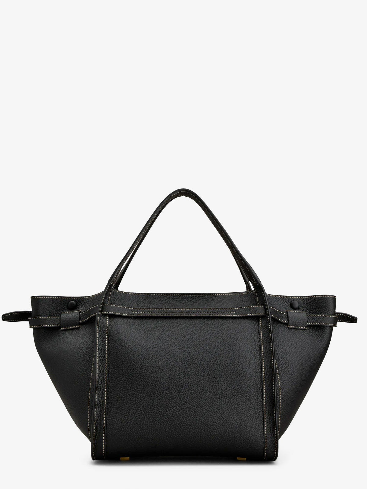 Hammered laeather tote bag