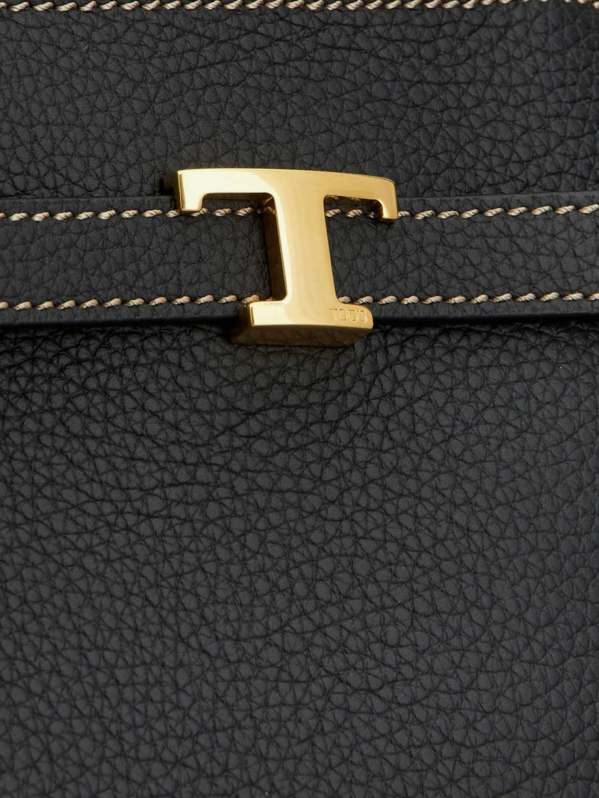 Hammered laeather tote bag