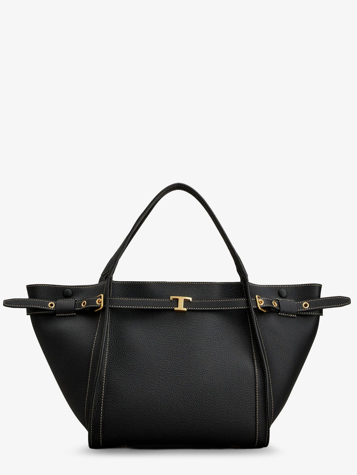 Hammered laeather tote bag
