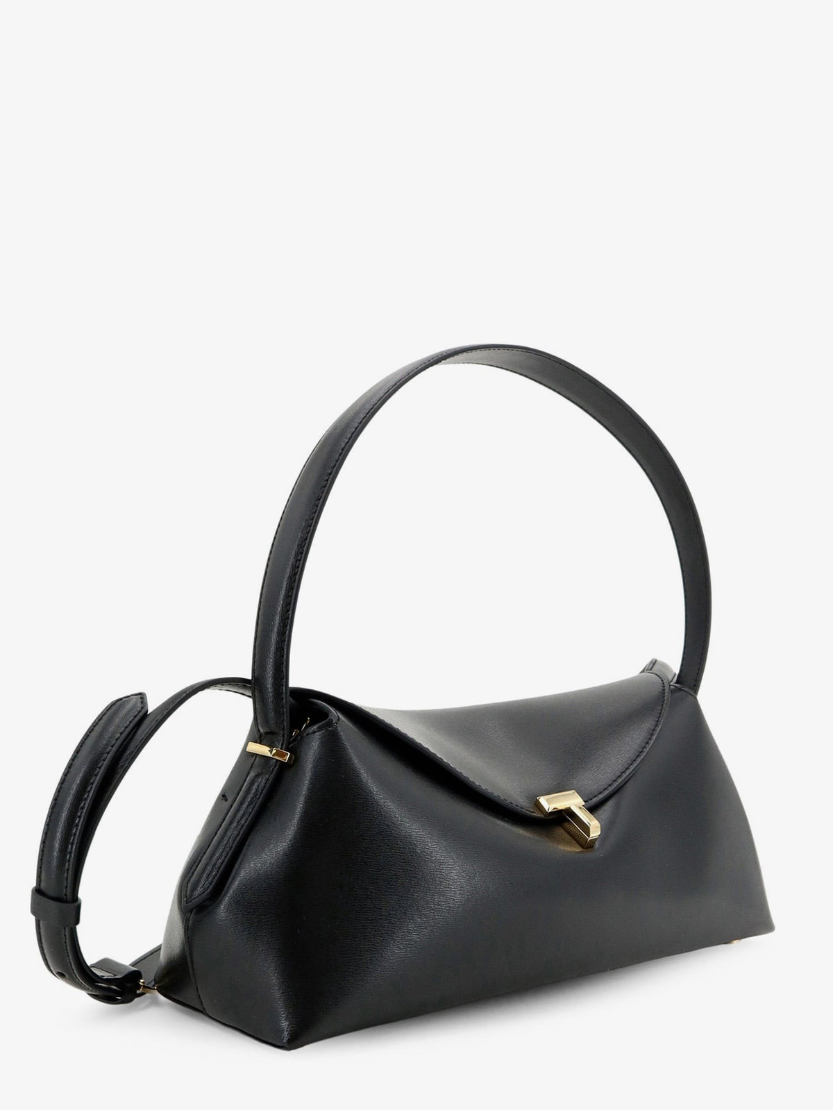 Hammered leather T-Lock shoulder bag