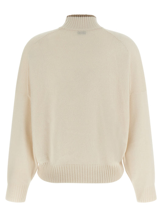 Heraldic embroidery sweater