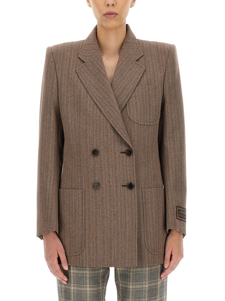 HERRINGBONE WOOL JACKET