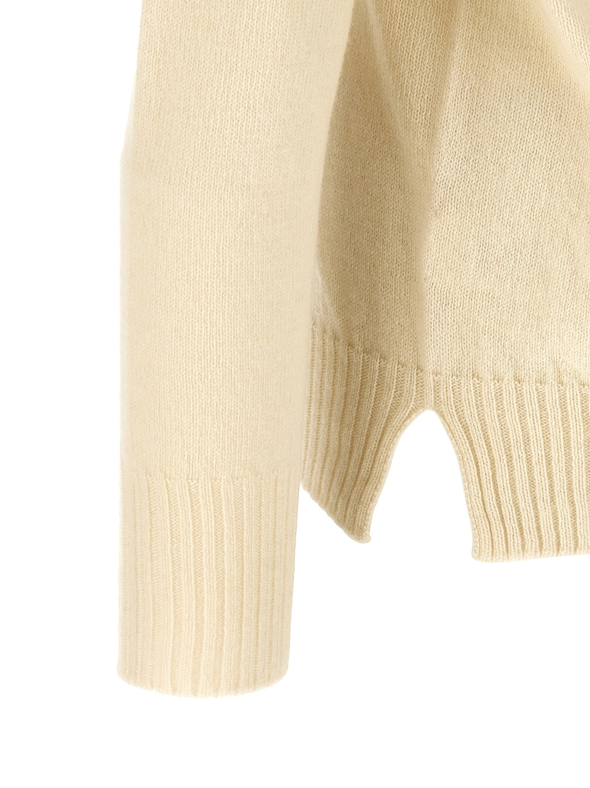 High neck sweater with slits