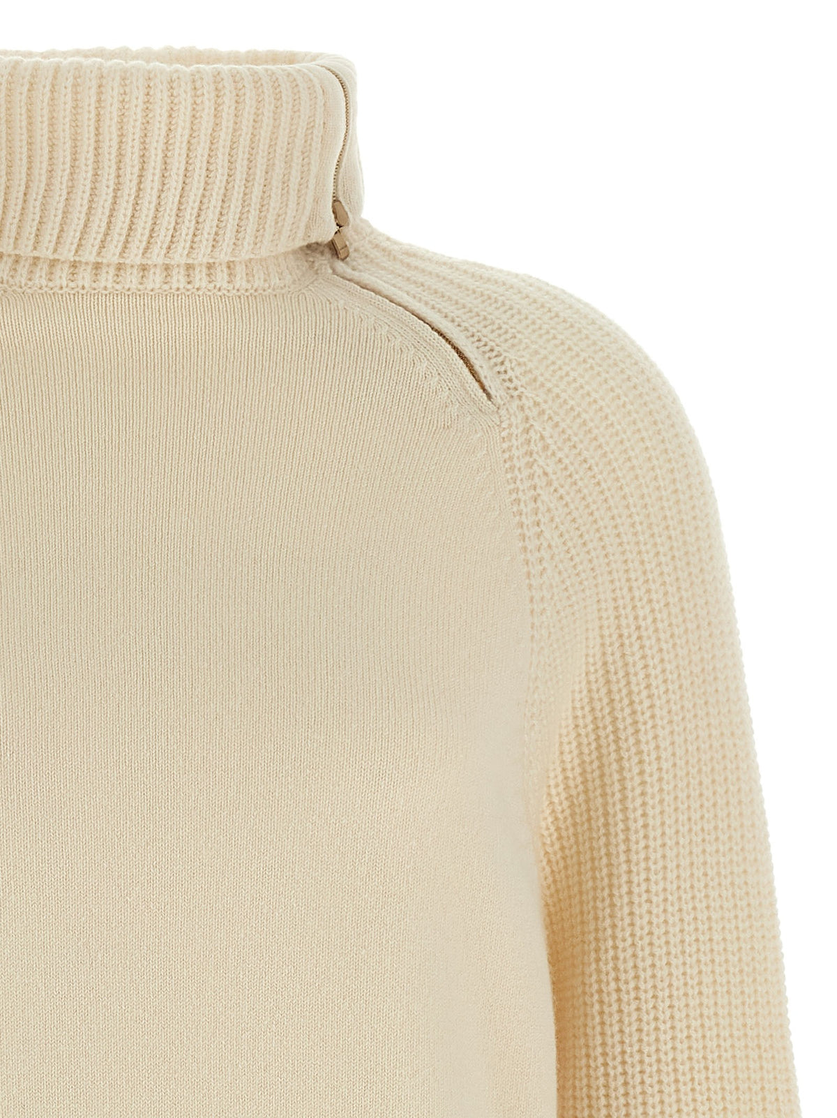High neck sweater with zip