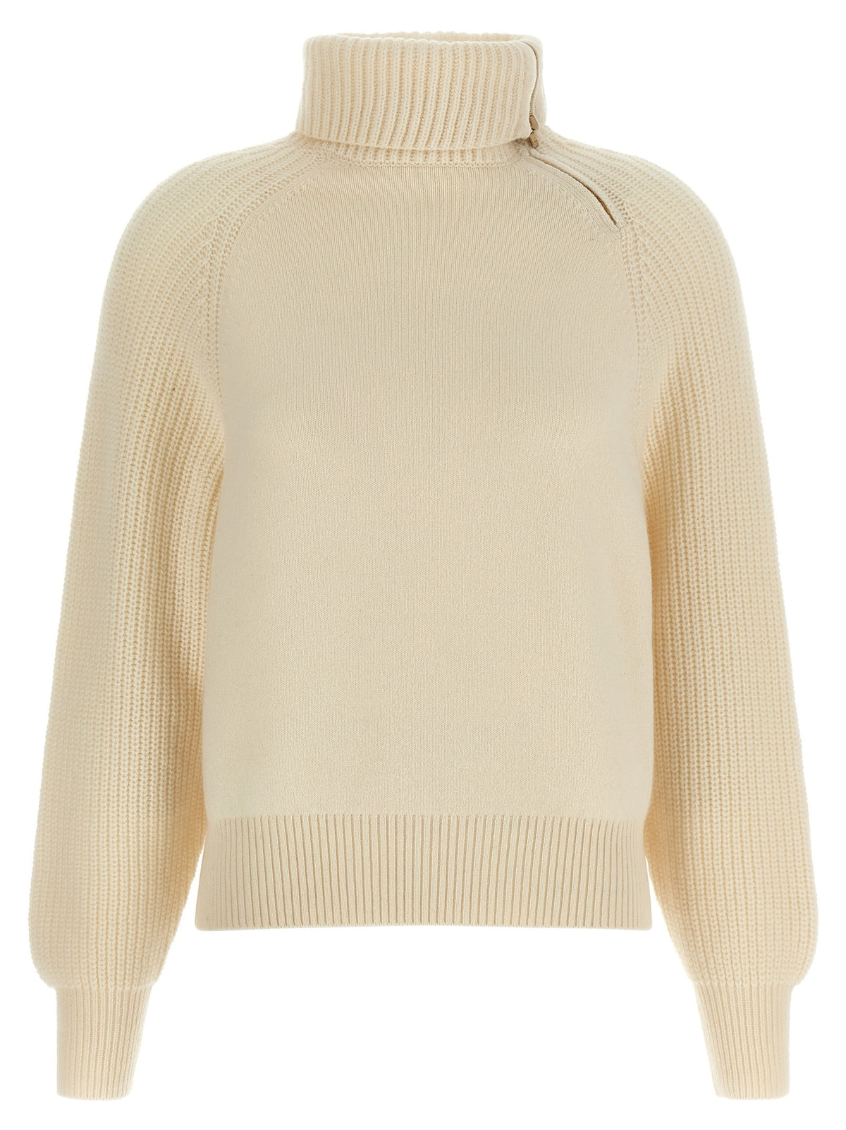 High neck sweater with zip