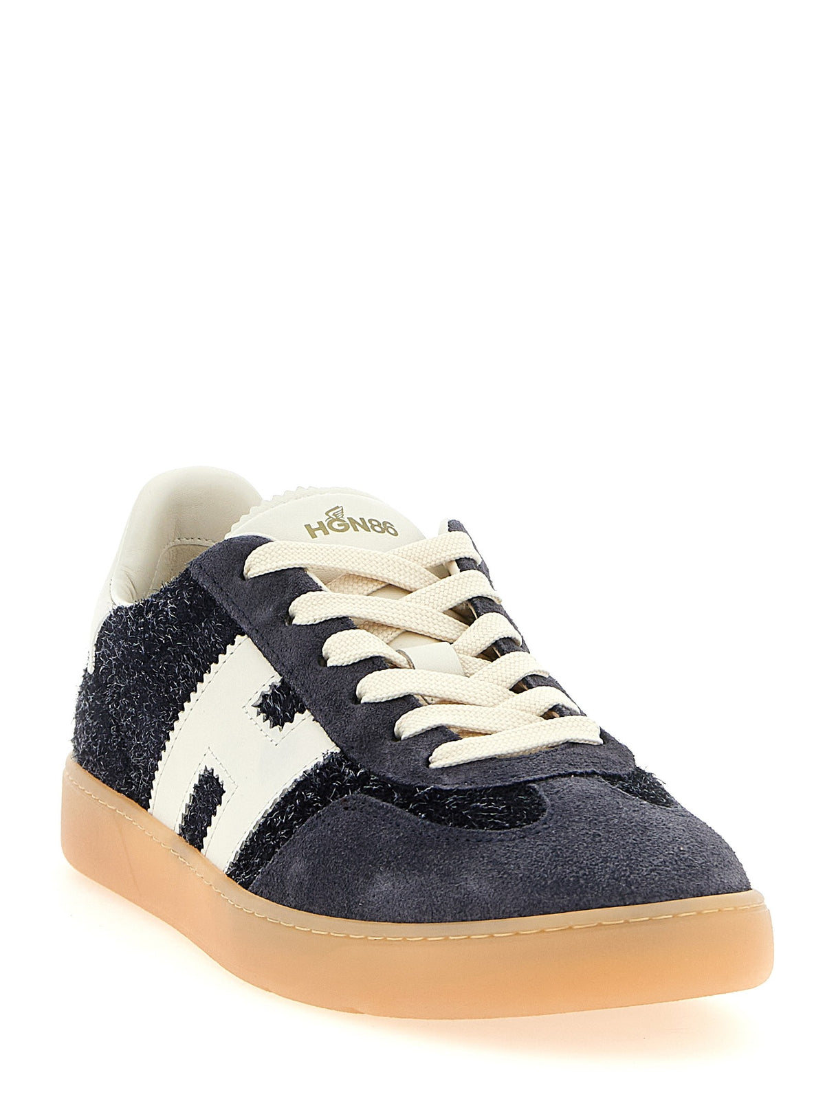 Suede sneakers with iconic side logo