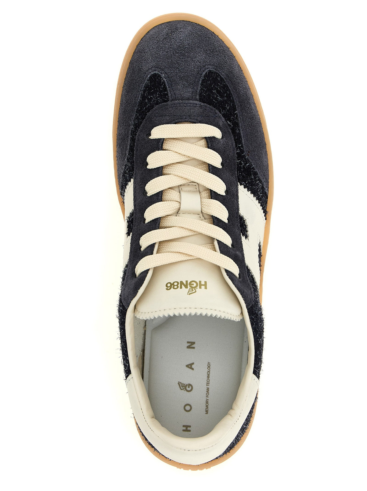 Suede sneakers with iconic side logo