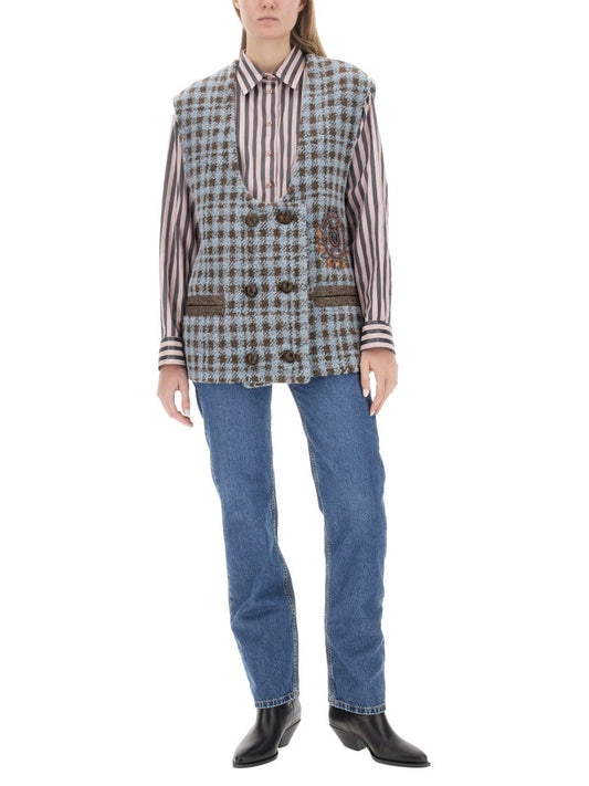 HOUNDSTOOTH OVER VEST