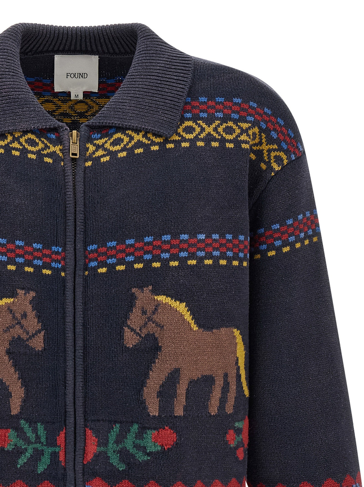 'Isles' cardigan with intarsia