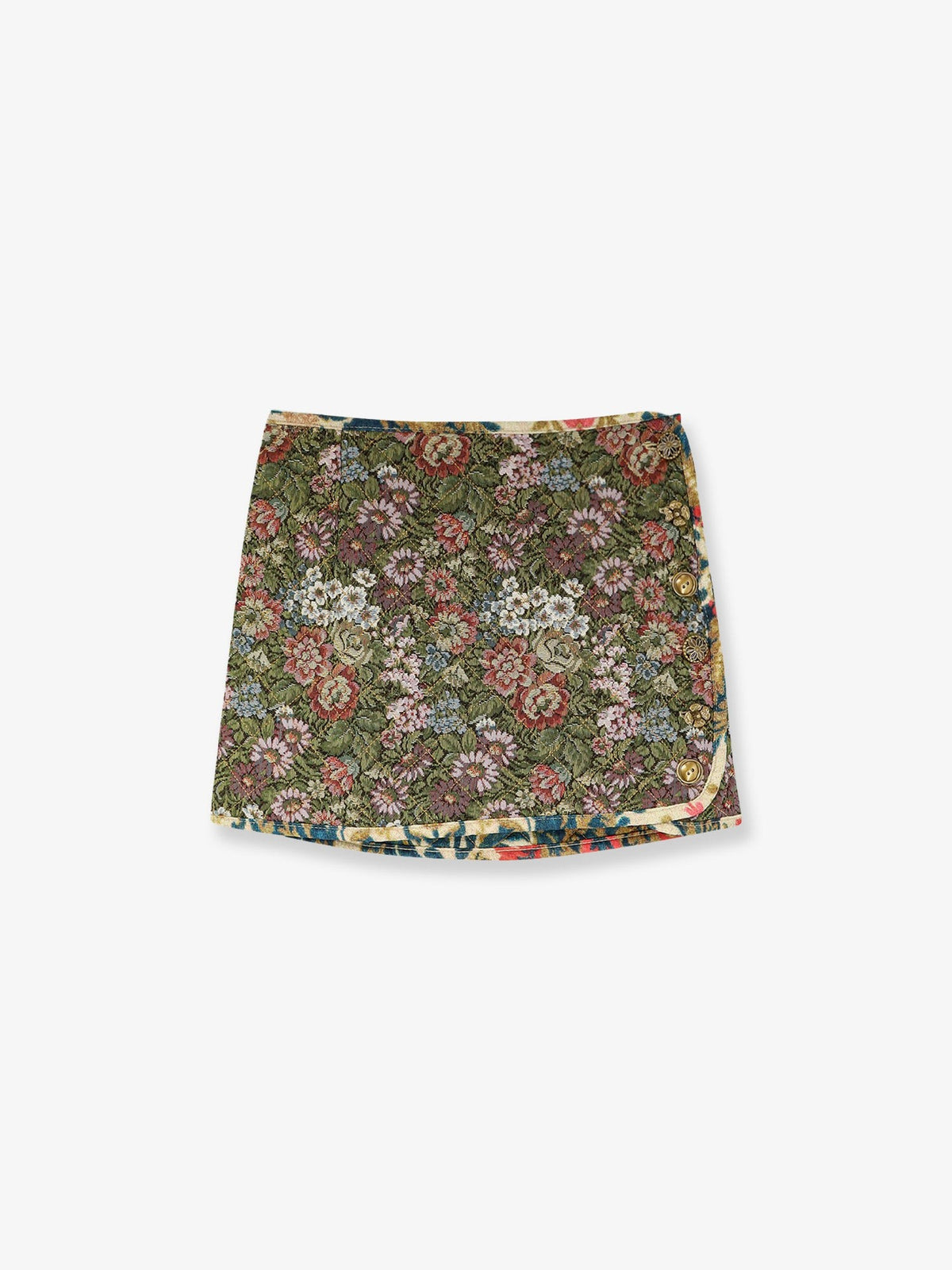 Jacquard Arabesque Matelassé Mini Skirt