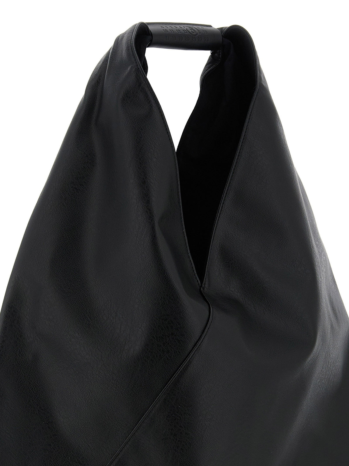 Japanese triangular-shaped tote bag in synthetic leather
