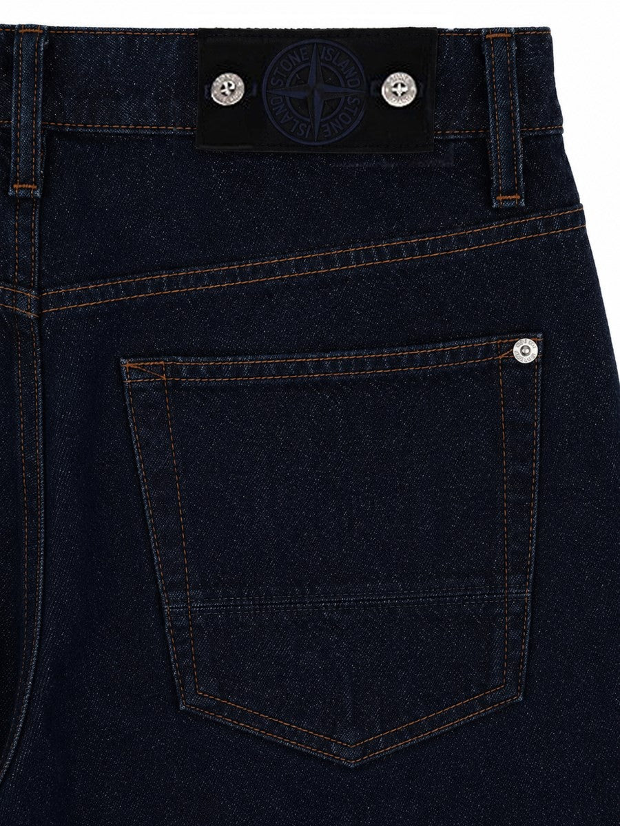 jeans in denim di cotone