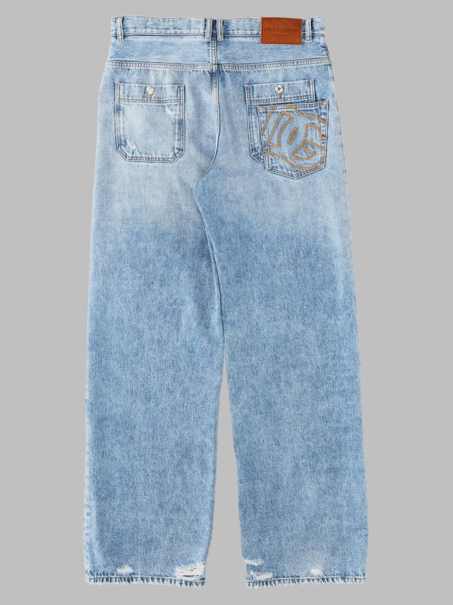 Jeans In Denim Di Cotone