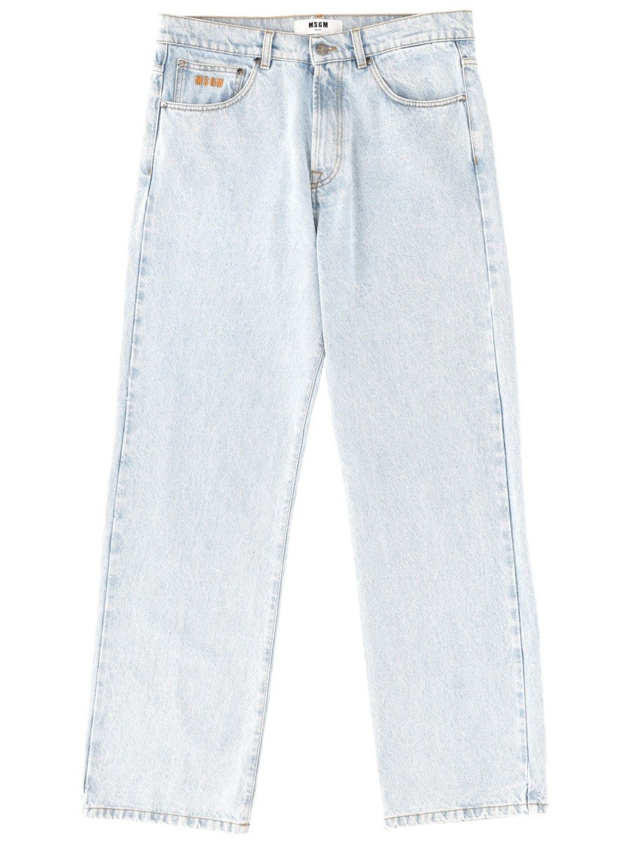 JEANS WITH EMBROIDERED LOGO