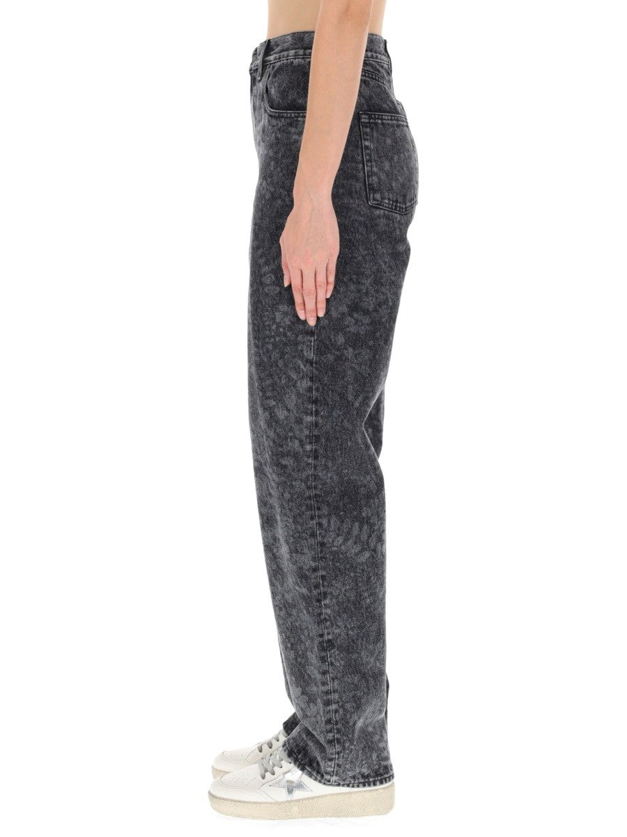 JEANS WITH FLORAL PATTERN