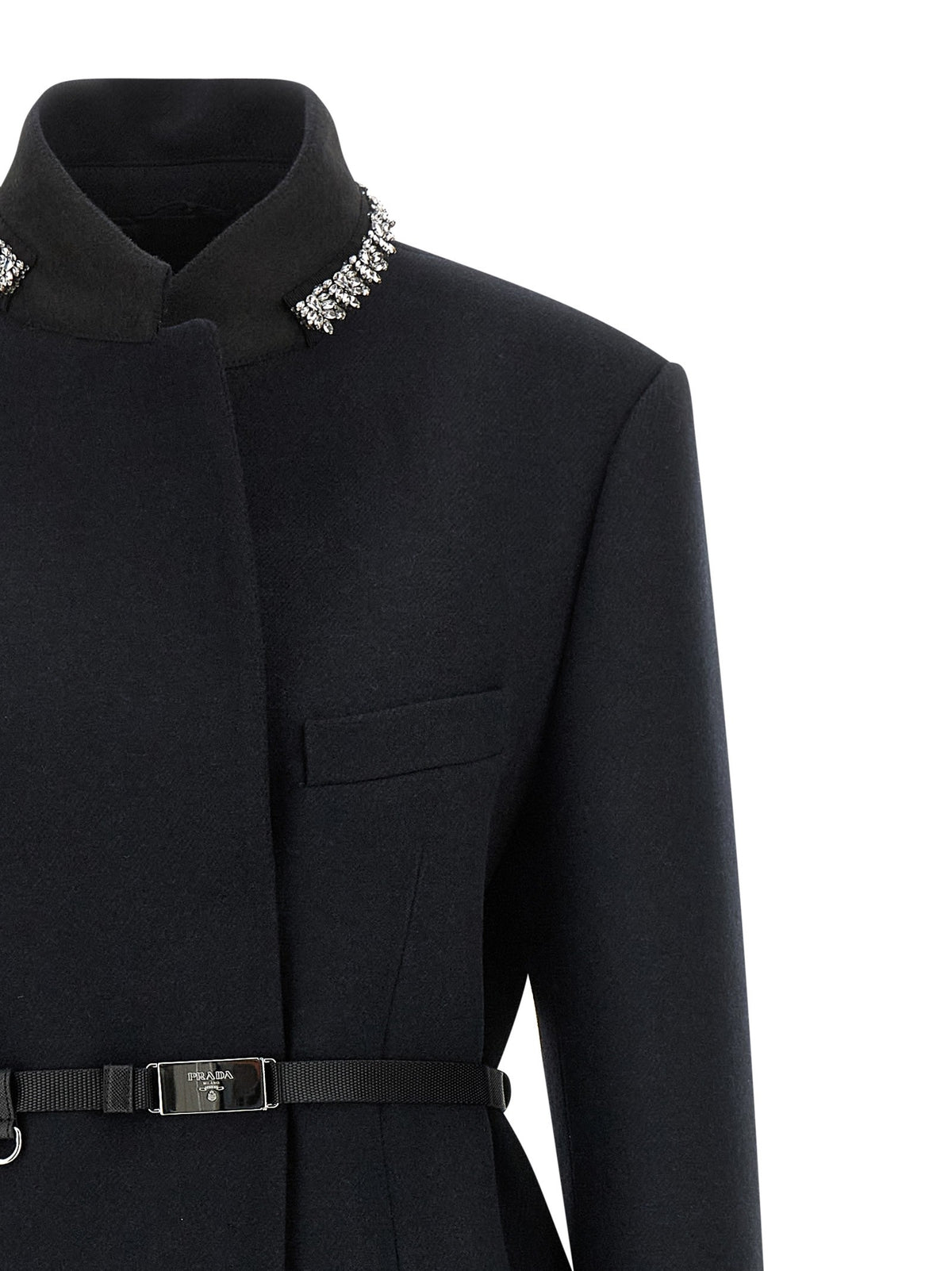 Jewel collar coat