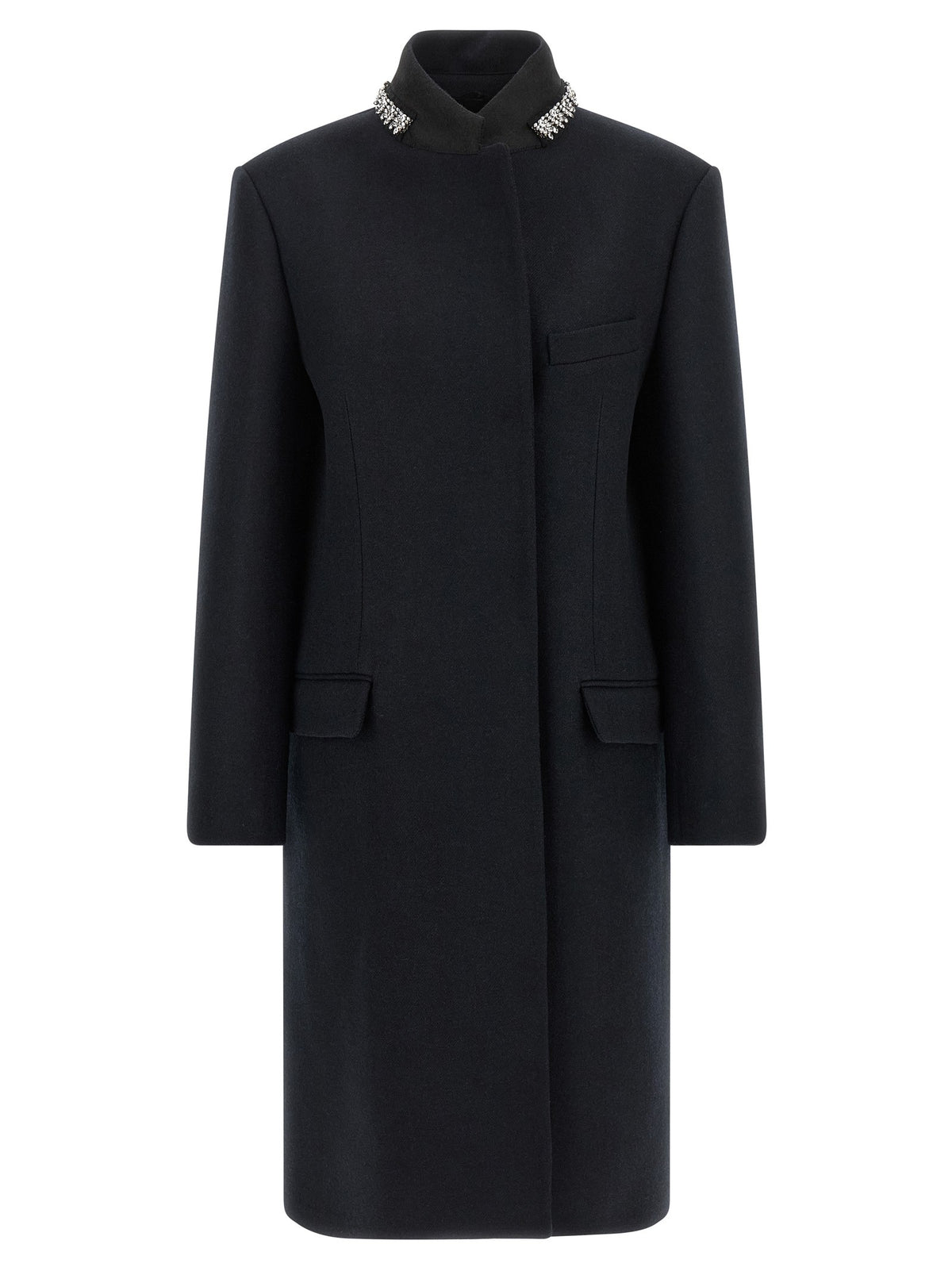 Jewel collar coat