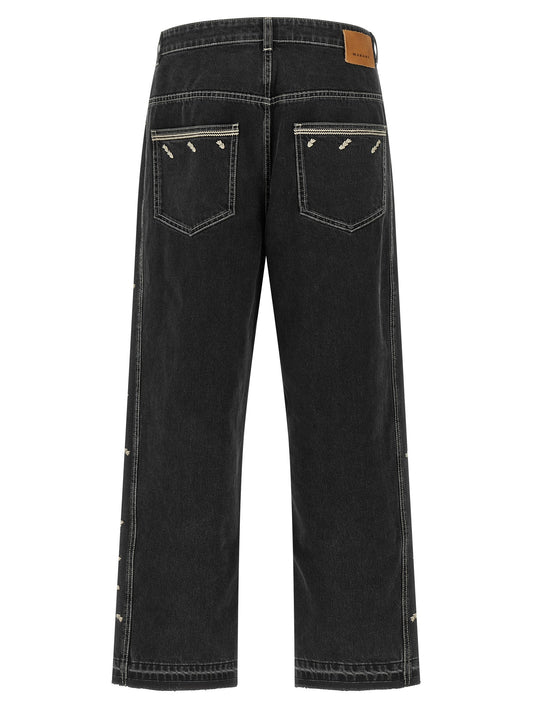 'Jorian' jeans with embroideries