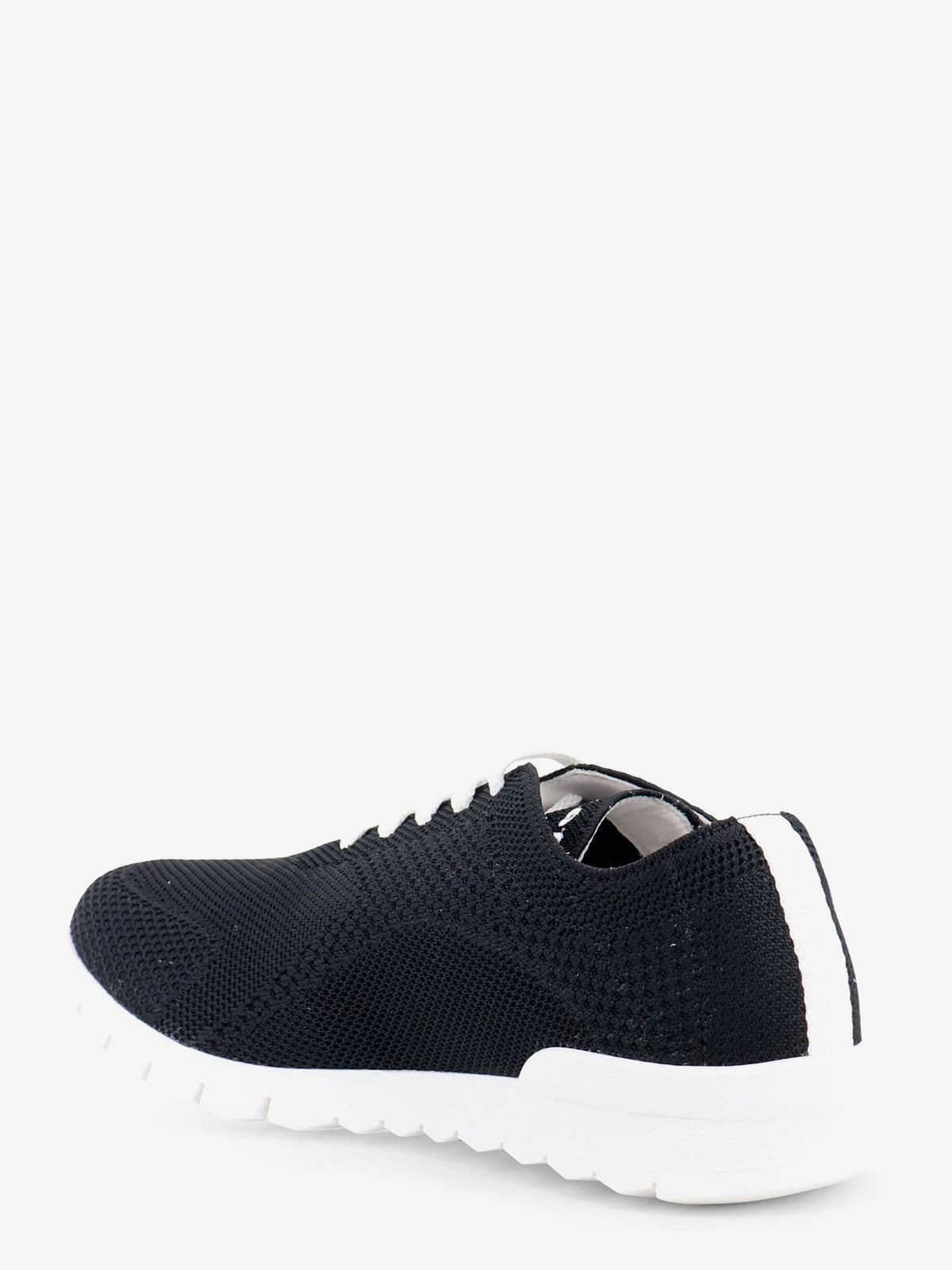 Knitted fabric sneakers with embroidered logo