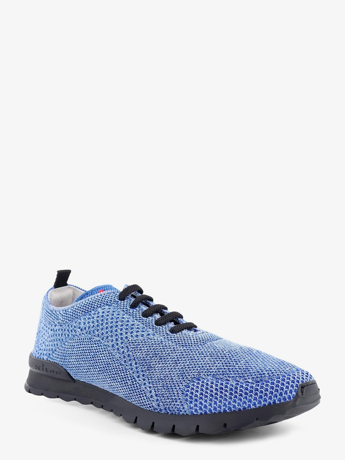Knitted fabric sneakers with embroidered logo