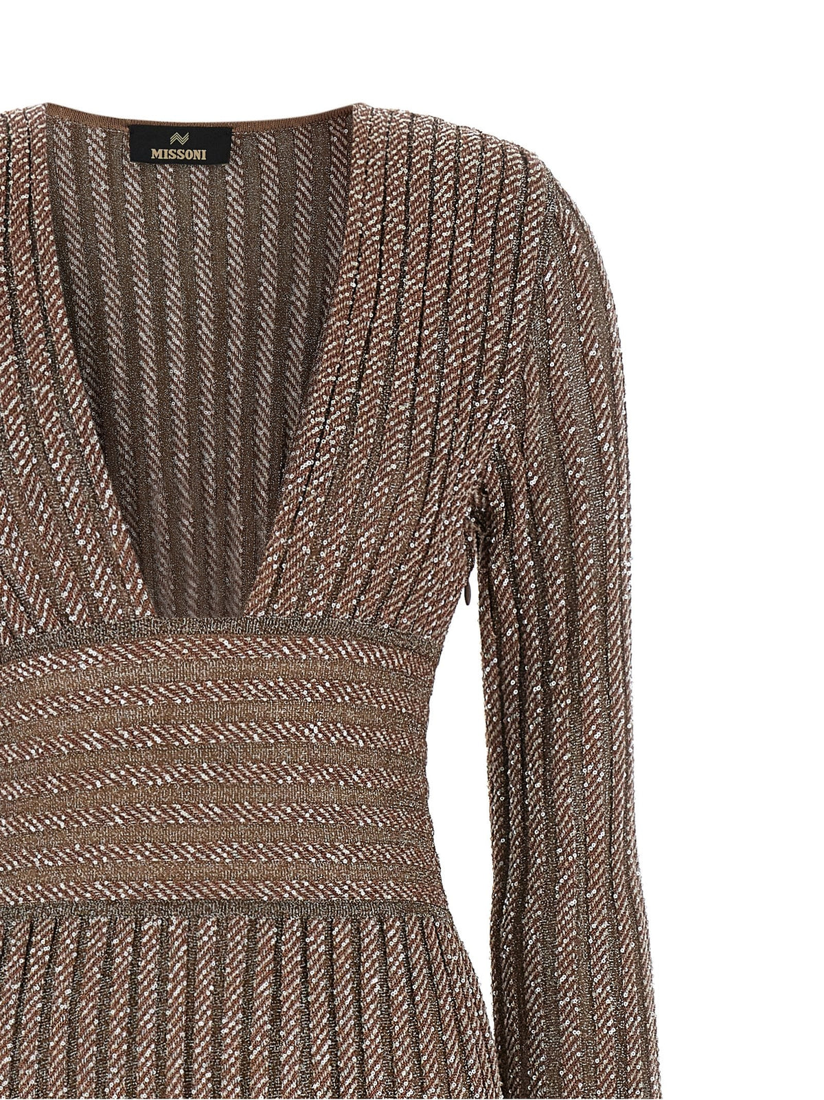 Knitted metallic dress