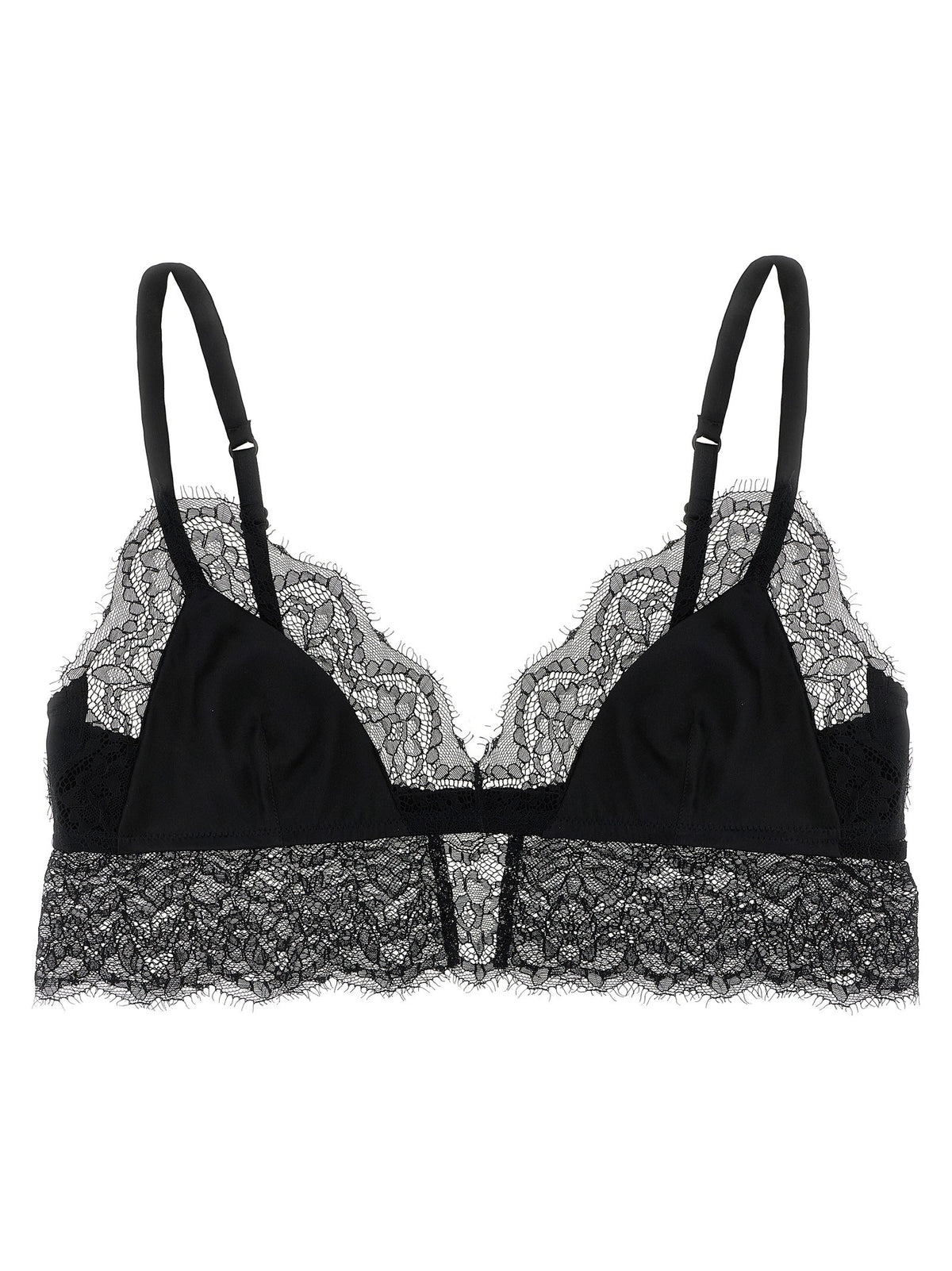 Lace satin bra