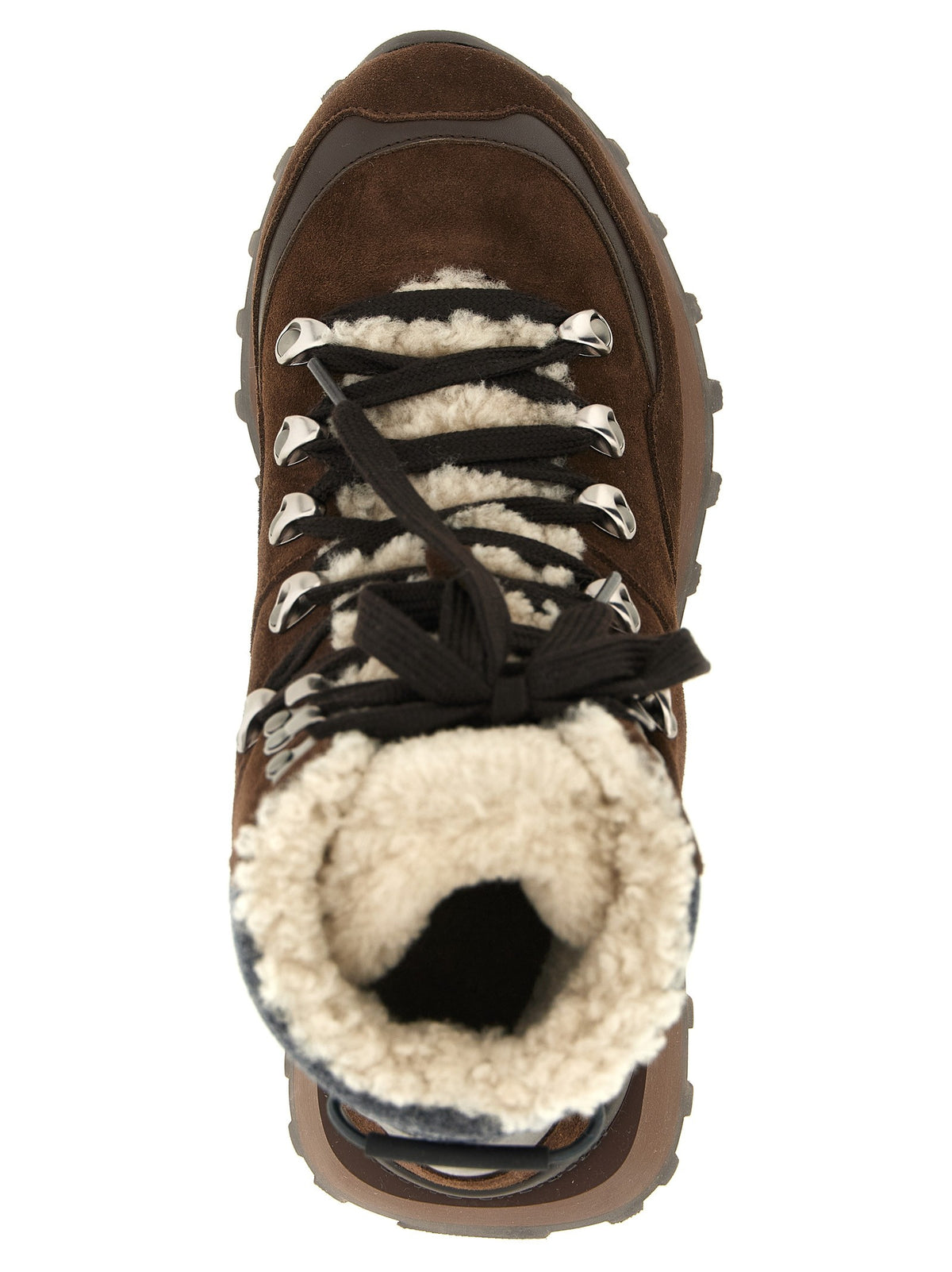 Lace-up ankle boots with hooks