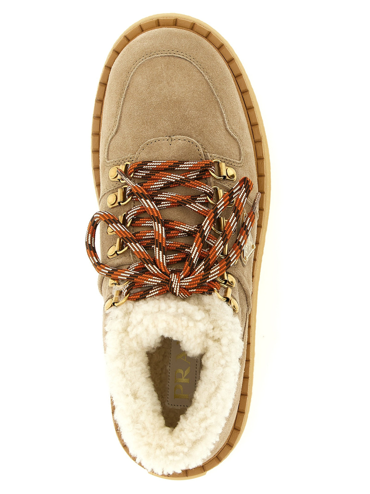 Lace-up ankle boots with shearling
