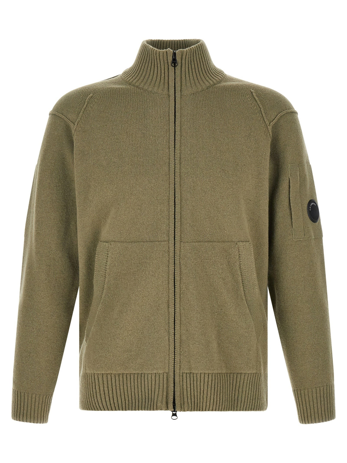 'Lambswool GRS' cardigan with Lens detail